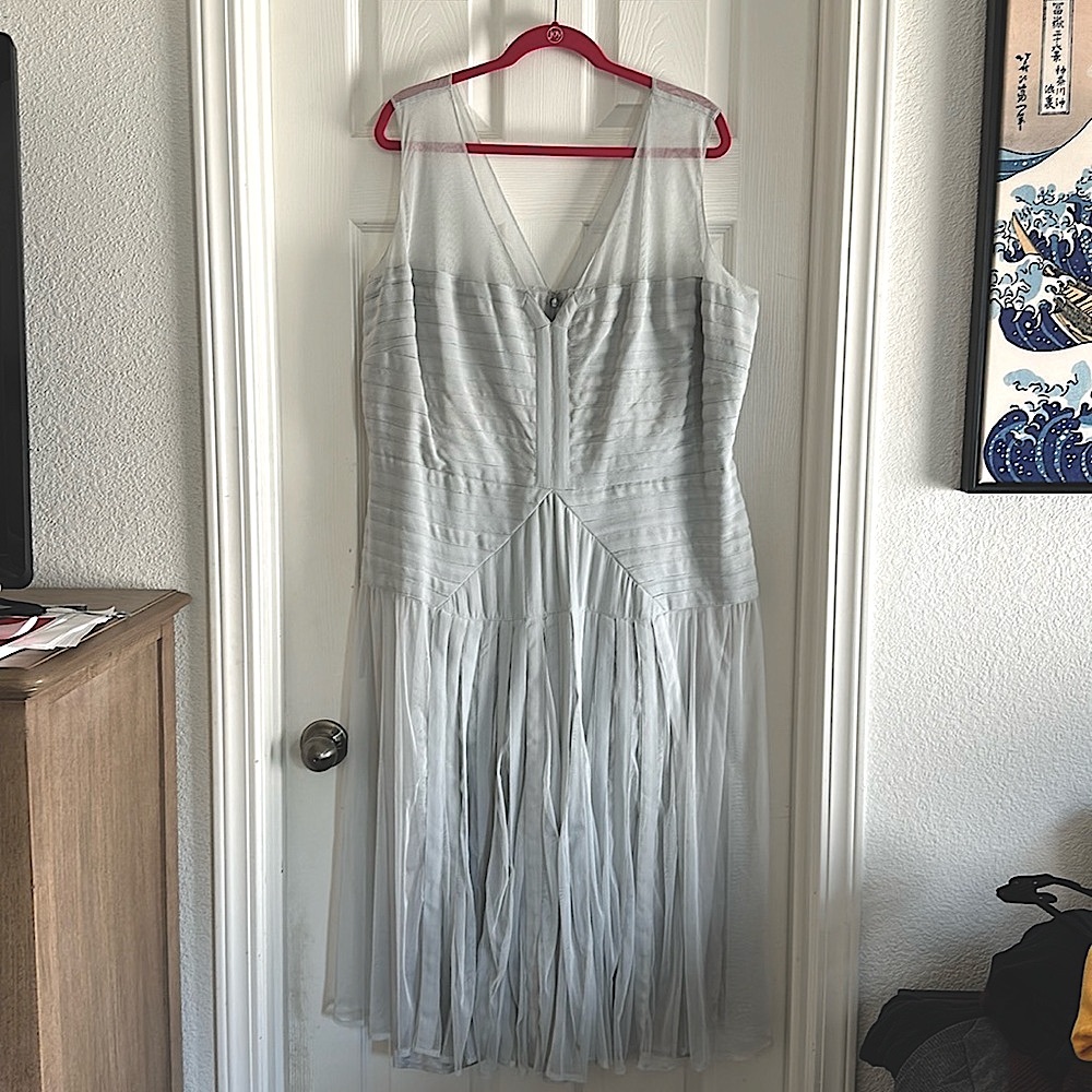 Beautiful ASOS curve silver tulle dress